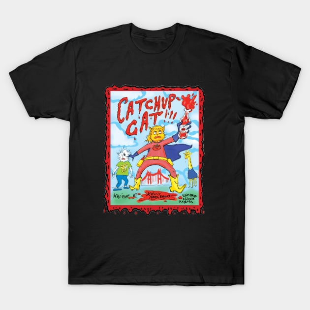 Catchup Cat 2 T-Shirt by Groovy Ghoul